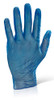 Beeswift Vinyl Disposable Examination Gloves Blue Size S VDGBS