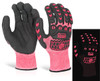 Beeswift Glovezilla Glow In The Dark Foam Nitrile Coated Gloves Pink Size M GZ66PM