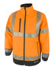 Beeswift Deltic Hi-Vis Two-Tone Soft Shell Jacket Orange / Black Size XL HVTT040ORBLXL