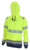 Beeswift Deltic Hi-Vis Two-Tone Hoodie Saturn Yellow / Navy Size S HVTT025SYNS