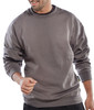 Beeswift Polycotton Sweatshirt Grey Size XL CLPCSGYXL