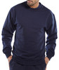 Beeswift Polycotton Sweatshirt Navy Blue Size XXL CLPCSNXXL