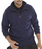 Beeswift Quarter Zip Sweatshirt Navy Blue Size XS CLQZSSNXS