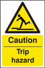 Caution Trip Hazard Sign White/Yellow Size 200X300MM BSS11053N