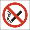 No Smoking Symbol Sign White Size 100X100MM BSS11840N