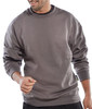 Beeswift Polycotton Sweatshirt Grey Size L CLPCSGYL