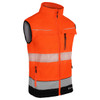 Beeswift Deltic Two-Tone Hi-Vis Softshell Rail Bodywarmer Orange / Black Size XX BSDBWTTORBLXXL