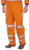 Beeswift Arc Compliant Hi-Vis Rail Spec Trousers Orange Size 40 CARC52OR40