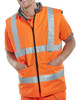 Beeswift Reversible Hi-Vis Interactive Bodywarmer Orange / Grey Size L BWENGORL
