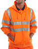 Beeswift Essential Hi-Vis Zipped Hoodie Orange Size L BSHSSENORL