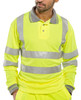 Beeswift Long Sleeve Hi-Vis Polo Shirt Saturn Yellow Size XXXXXL BPKSLSENSY5XL
