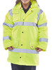 Beeswift Hi-Vis Fleece Lined Traffic Jacket Saturn Yellow Size 6XL CTJFLSY6XL