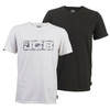 Jcb Workwear Essential Twin Pack T-Shirts White/Grey Size XXL D+AJ-XXL
