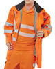 Beeswift Elsener Hi-Vis 7-In-1 Jacket And Bodywarmer Waterproof Orange Size S 7IN1ORS