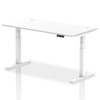 Dynamic Air 1600 X 800Mm Height Adjustable Desk White Top Cable Ports White Leg HA01111