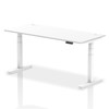 Dynamic Air 1800 X 800Mm Height Adjustable Desk White Top Cable Ports White Leg HA01112