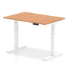 Dynamic Air 1200 X 800Mm Height Adjustable Desk Oak Top White Leg HA01037 HA01037