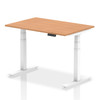 Dynamic Air 1200 X 800Mm Height Adjustable Desk Oak Top White Leg HA01037 HA01037
