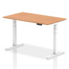 Dynamic Air 1400 X 800Mm Height Adjustable Desk Oak Top White Leg HA01038 HA01038