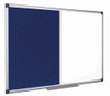 Bi-Office Maya Combination Board Blue Felt/Non Magnetic Whiteboard Aluminium Fra XA0517170