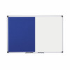 Bi-Office Maya Combination Board Blue Felt/Non Magnetic Whiteboard Aluminium Fra XA0517170