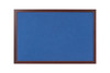 Bi-Office Earth-It Blue Felt Noticeboard Cherry Wood Frame 600X900mm FB0743653