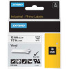 Dymo Rhino Industrial Vinyl Tape 12Mmx5.5M Black On White 18444 18444