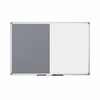 Bi-Office Maya Combination Board Grey Felt/Non Magnetic Whiteboard Aluminium Fra XA0320170
