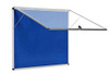 Bi-Office Enclore Blue Felt Lockable Noticeboard Display Case 6 X A4 700X653mm VT340107150