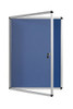 Bi-Office Enclore Blue Felt Lockable Noticeboard Display Case 6 X A4 720X670mm VT620107150