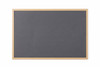 Bi-Office Earth-It Executive Grey Felt Noticeboard Oak Wood Frame 1200X900mm FB1442239