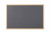 Bi-Office Earth-It Executive Grey Felt Noticeboard Oak Wood Frame 1200X900mm FB1442239