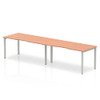 Dynamic Evolve Plus 1600Mm Single Row 2 Person Desk Beech Top Silver Frame BE368 BE368