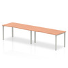 Dynamic Evolve Plus 1600Mm Single Row 2 Person Desk Beech Top Silver Frame BE368 BE368