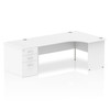 Dynamic Impulse 1800Mm Right Crescent Desk White Top Panel End Leg Workstation 8 I000626