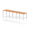Dynamic Evolve Plus 1200Mm Single Row 3 Person Desk Oak Top Silver Frame BE420 BE420