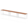 Dynamic Evolve Plus 1200Mm Single Row 3 Person Desk Walnut Top Silver Frame BE41 BE417