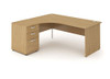 Dynamic Impulse 1800Mm Left Crescent Desk White Top Panel End Leg Workstation 80 I000614