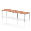 Dynamic Evolve Plus 1400Mm Single Row 2 Person Desk Beech Top Silver Frame BE373 BE373