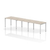 Dynamic Evolve Plus 1200Mm Single Row 3 Person Desk Grey Oak Top Silver Frame BE BE771