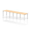 Dynamic Evolve Plus 1200Mm Single Row 3 Person Desk Maple Top Silver Frame BE419 BE419