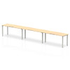 Dynamic Evolve Plus 1200Mm Single Row 3 Person Desk Maple Top Silver Frame BE419 BE419