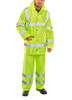 Beeswift Hi-Vis Lightweight Waterproof Suit Saturn Yellow Size M TS8SYM