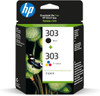 Hp 303 Black Tri-Colour Standard Capacity Ink Cartridge Twinpack 2 X 4Ml Pack 2 3YM92AE