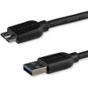 Startech.Com 0.5M Slim Usb 3.0 A To Micro B Cable Mm USB3AUB50CMS