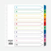 Valuex Index 1-10 A4 Extra Wide Card White With Coloured Mylar Tabs 824253