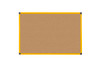 Bi-Office Ultrabrite Cork Noticeboard Yellow Aluminium Frame 1200X900mm CA0511721