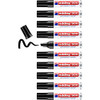 Edding 500 Permanent Marker Chisel Tip 2-7Mm Line Black Pack 10 4-500001