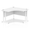 Dynamic Impulse 1200Mm Corner Desk White Top White Cantilever Leg MI002389 MI002389