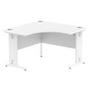 Dynamic Impulse 1200Mm Corner Desk White Top White Cable Managed Leg MI002391 MI002391